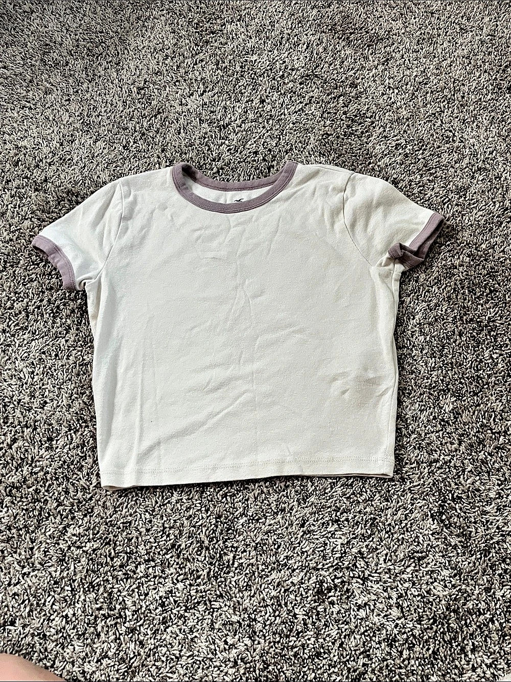 Hollister Must-Have Collection Baby Tee Ringer Short Sleeve Contrast Trim Tee